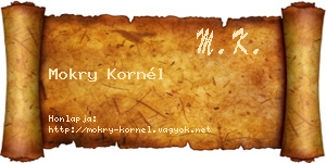 Mokry Kornél névjegykártya